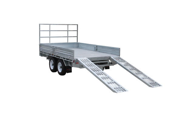 12 x 7 Flat Bed Trailer With Ramps